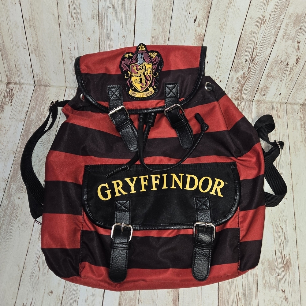 Harry Potter Gryffindor Backpack Red Black Striped Hogwarts Bag